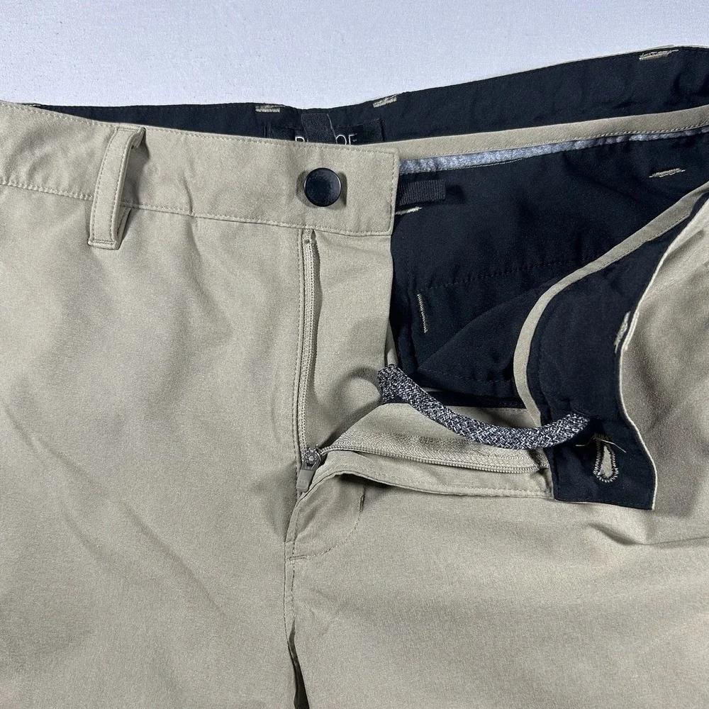 Proof by Huckberry Mens Performance Shorts Sz 30 Khaki Stretch Unlined